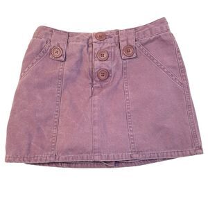 Girls Purple Skort Xhilaration M Y2K Button Front Cotton Shorts School